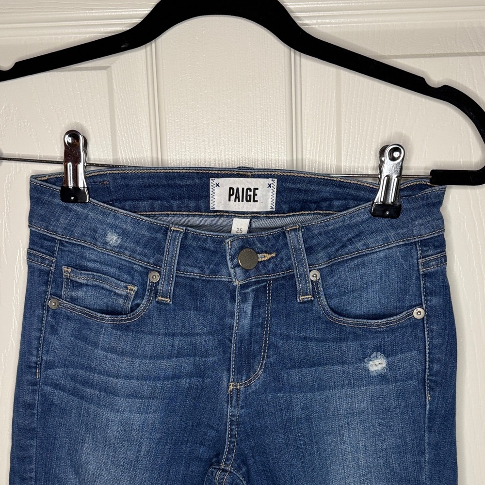 PAIGE Women's Classic Blue Skinny Jeans